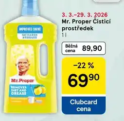 Tesco Mr. Proper Čisticí prostředek nabídka