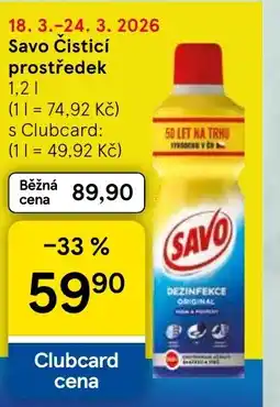 Tesco Savo Čisticí prostředek nabídka