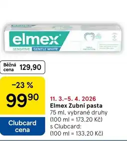 Tesco Elmex Zubní pasta nabídka