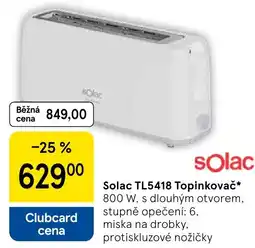 Tesco Solac TL5418 Topinkovač nabídka