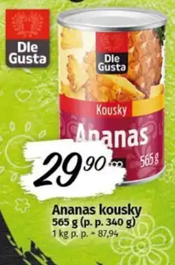 Coop Ananas kousky nabídka