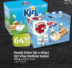 Coop Veselá Kráva Sýr a křup/ Kiri Křup Rodinné balení nabídka