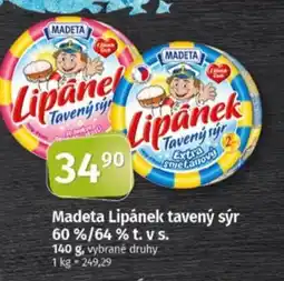 Coop Madeta Lipánek tavený sýr 60%/64% t. v S. nabídka