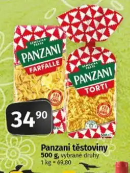 Coop Panzani těstoviny nabídka