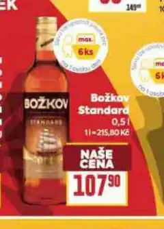 Billa Božkov standard nabídka