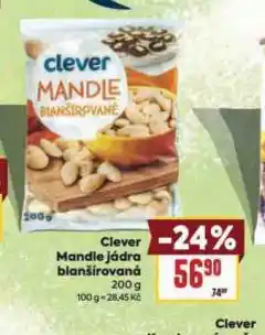 Billa Clever mandle jádra blanšírovaná nabídka