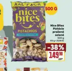 Billa Nice bites pistácie pražené solené nabídka