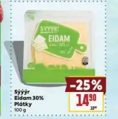 Billa Sýýýr eidam 30% plátky nabídka