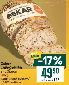 Billa Oskar lněný chléb nabídka