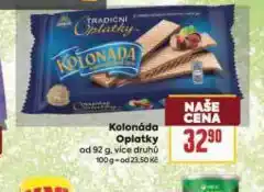 Billa Kolonáda oplatky nabídka