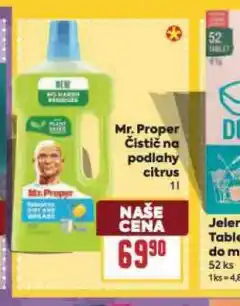 Billa Mr. proper čistič na podlahy citrus nabídka