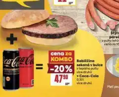 Billa Babiččina sekaná v bulce + coca cola nabídka