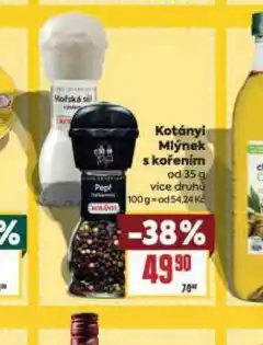 Billa Kotányi mlýnek s kořením nabídka