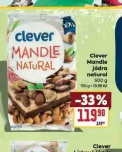 Billa Clever mandle jádra natural nabídka
