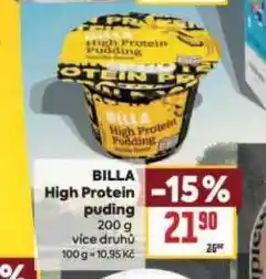 Billa Billa high protein puding nabídka