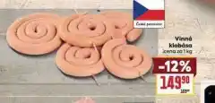Billa Vinná klobása nabídka