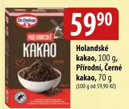 Bala Holandské kakao, Přírodní, Černé kakao nabídka
