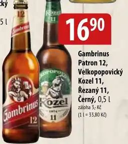 Bala Gambrinus Patron 12, Velkopopovický Kozel 11, Řezaný 11, Černý nabídka