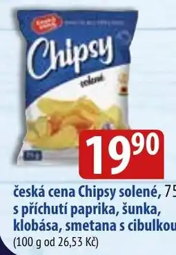 Bala Česká cena Chipsy solené, s příchutí paprika, šunka, klobása, smetana s cibulkou nabídka