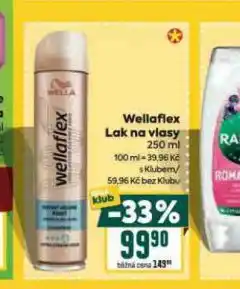 Billa Wellaflex lak na vlasy nabídka