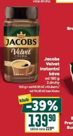 Billa Jacobs velvet instantní káva nabídka
