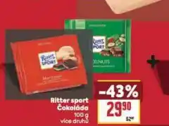 Billa Ritter sport čokoláda nabídka