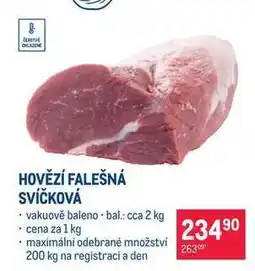 Makro Hovězí falešná svíčková nabídka
