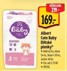 Albert Albert Cute Baby Dětské plenky nabídka