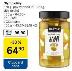 Tesco Olymp olivy, 320 g. pevný podíl nabídka