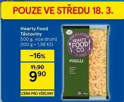 Tesco Hearty Food Těstoviny, 500 g, více druhů nabídka