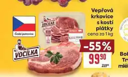 Billa Vepřová krkovice s kostí plátky cena za nabídka
