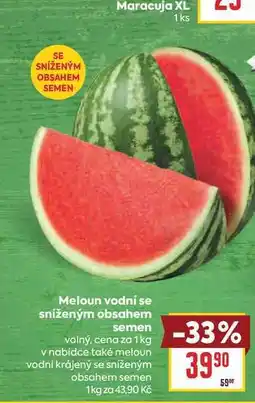 Billa Meloun vodní se sníženým obsahem semen volný, cena za nabídka
