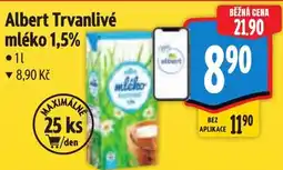 Albert Albert Trvanlivé mléko 1,5% nabídka