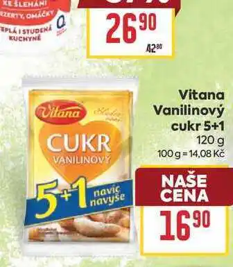 Billa Vitana Vanilinový cukr 5+1 120 g nabídka