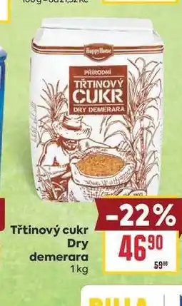 Billa Třtinový cukr Dry demerara nabídka