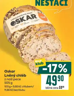 Billa Oskar Lněný chléb z naší pece nabídka