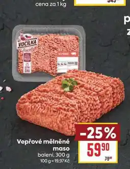 Billa Vepřové mělněné maso balení nabídka