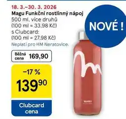 Tesco Magu Funkční rostlinný nápoj, 500 ml, více druhů nabídka