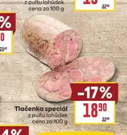 Billa Tlačenka speciál z pultu lahůdek cena za nabídka