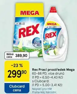 Tesco Rex Prací prostředek Mega, 60-88 PD, více druhů nabídka