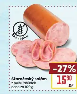 Billa Staročeský salám z pultu lahůdek cena za nabídka