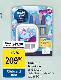 Tesco AmbiPur 3volution, osvěžovač vzduchu + náhradní náplň 20 ml nabídka