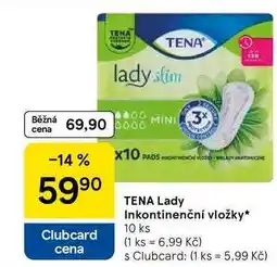 Tesco TENA Lady Inkontinenční vložky, 10 ks nabídka