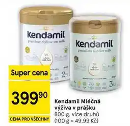 Tesco Kendamil Mléčná výživa v prášku, 800 g, více druhů nabídka