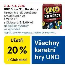 Tesco UNO Show 'Em No Mercy karetní hra, doporučeno pro děti od 7 let nabídka