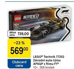 Tesco LEGO Technik 77252 Závodní auto týmu APXGP z filmu F1 10+, 268 kostek nabídka