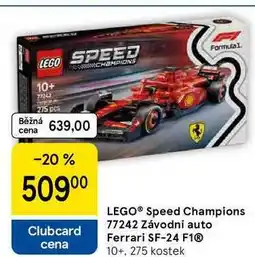 Tesco LEGO Speed Champions 77242 Závodní auto Ferrari SF-24 F1 10+, 275 kostek nabídka