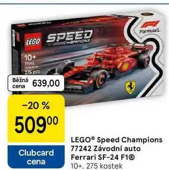 Tesco LEGO Speed Champions 77242 Závodní auto Ferrari SF-24 F1 10+, 275 kostek nabídka