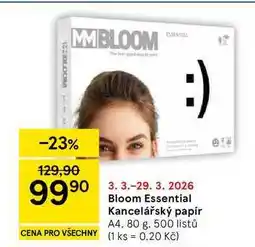 Tesco Bloom Essential Kancelářský papír, A4, 80 g. 500 listů nabídka