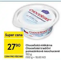 Tesco Choceňské tradiční pomazánkové neochucené nabídka